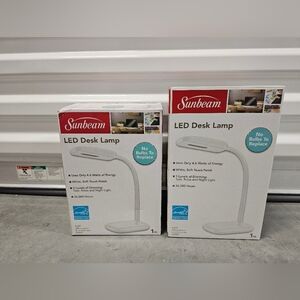 Sunbeam LED Lamps with White Finish